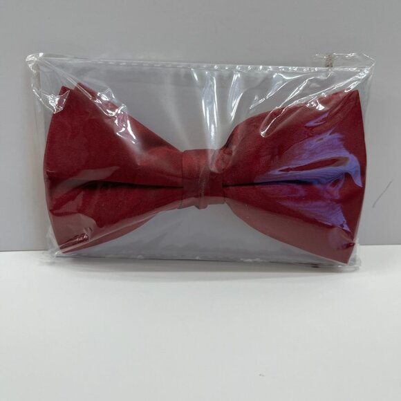 Bow Tie- Silk - Burgundy / Red / Men's / Unisex - Clip-On - NWT - Picture 5 of 5